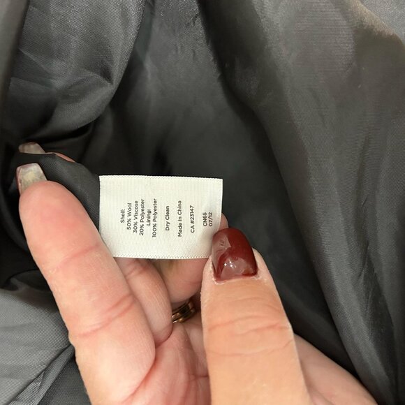 Talbots Skirt Womens 14 Black Gray Plaid Wool Blend Lined A-Line Midi Academia - Picture 6 of 8